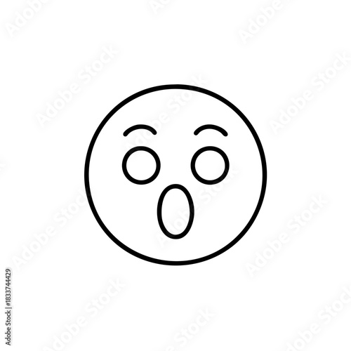 A face with wide eyes and an open round mouth, representing astonishment or unexpected reactions.