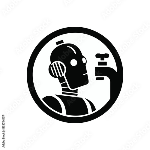 Minimalist black and white Discord avatar