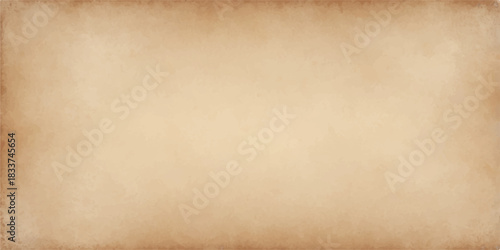 A worn, blank, brown vintage parchment page with a grungy old paper texture and stained antique surface design