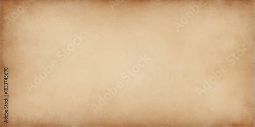 Aged brown parchment texture, a grunge vintage design of an antique, stained sheet with a retro pattern