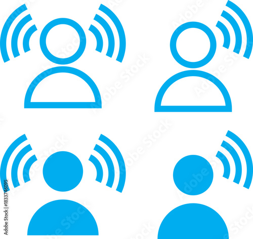 Influencer icon set. Social media marketing symbols.  banner ad, social analytics graph, content planner, influencer icon, post scheduler, audienc