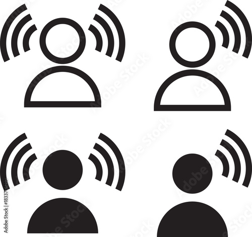 Influencer icon set. Social media marketing symbols.  banner ad, social analytics graph, content planner, influencer icon, post scheduler, audienc