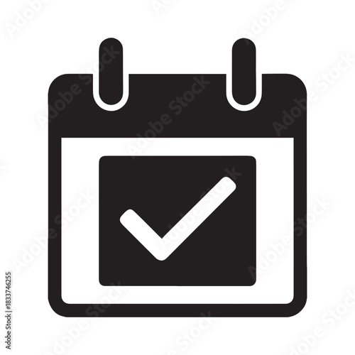 calendar checkmark icon vector illustration