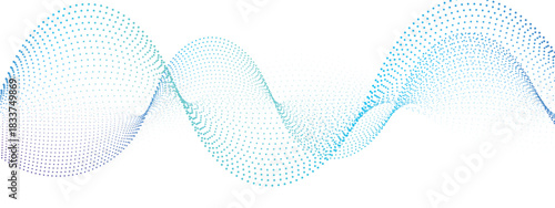 Stunning dynamic blue wave flowing across white background for modern design needs