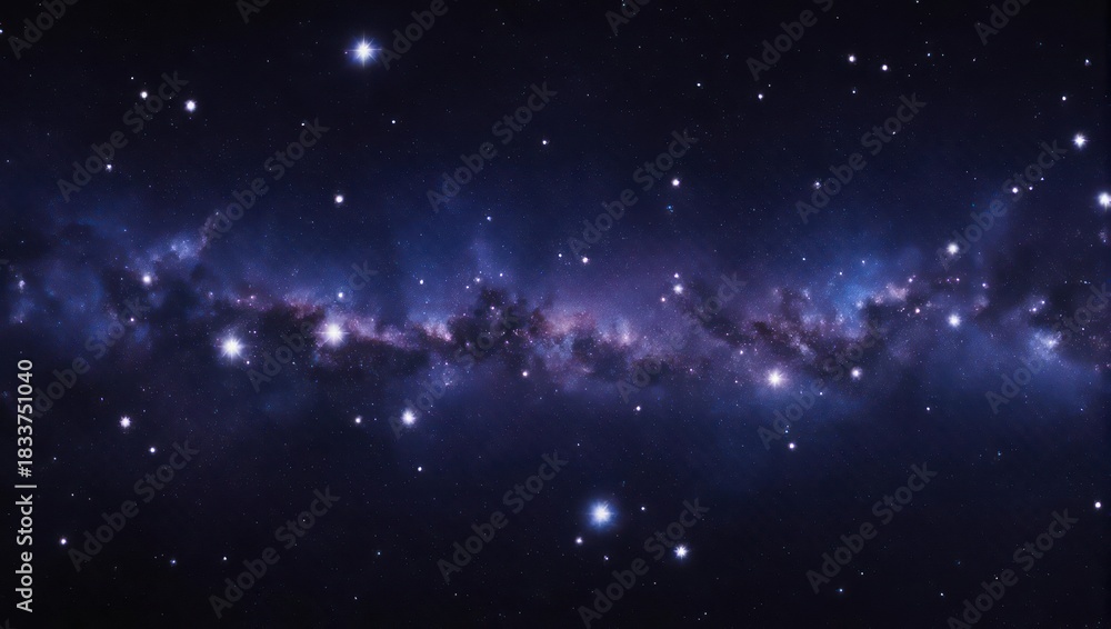 Fototapeta premium Vast expanse of deep space, filled with swirling nebulae and countless stars