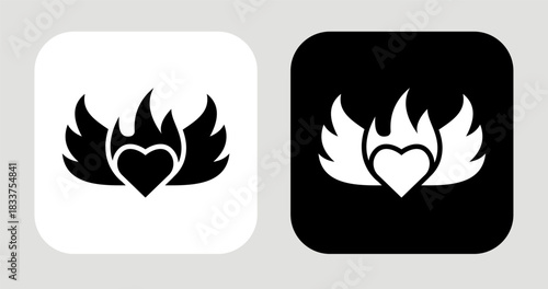 Driven Soul Icon In Black and White Glyph Style