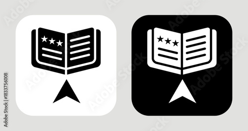 Compass of Integrity Icon In Black and White Glyph Style