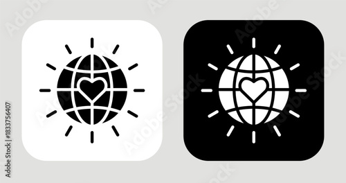 Aligned Cores Icon In Black and White Glyph Style