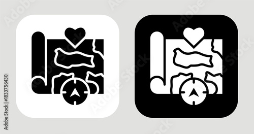 Value Navigator Icon In Black and White Glyph Style