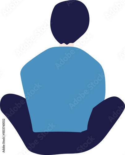 앉아있는 사람 일러스트