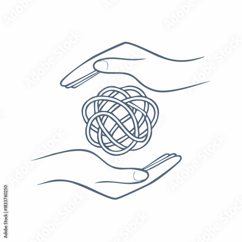 Hands Protecting a Complex Tangled Sphere