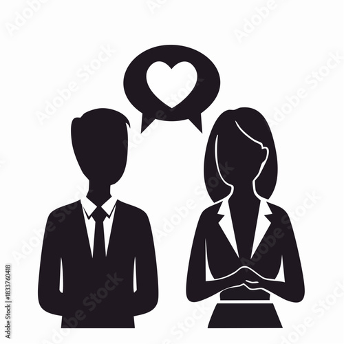 Professional Couple Sharing Love Icon