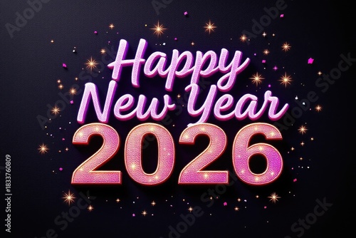 Happy new year 2026 festive design