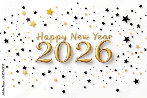 Happy new year 2026 festive greeting
