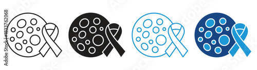 Leukemia Icon set multiple style collection , vector illustration.