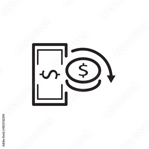 Budget overrun icon symbolizing excess expenditure, cost deviation, and financial loss, representing project finance, cost management, budget control, and actual expense tracking.