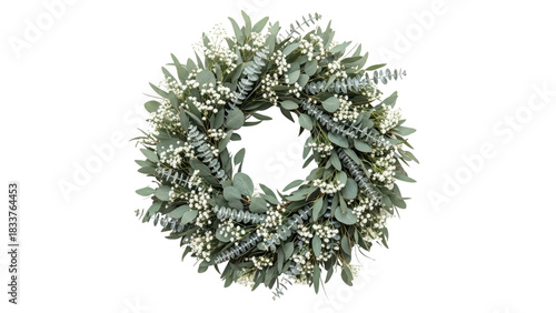 Elegant Greenery Wreath with Eucalyptus and Baby's Breath Accents
