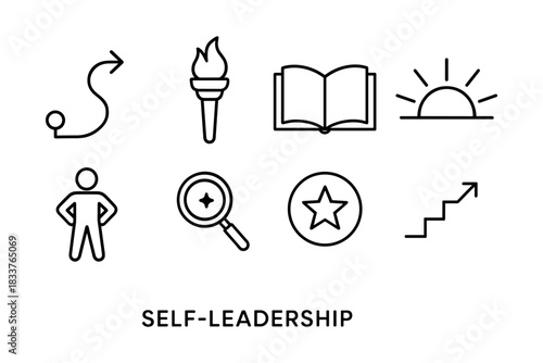 Empower your path: self leadership icons for personal growth and success