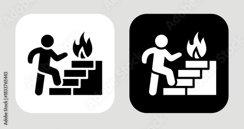 Ignite Step Icon In Black and White Glyph Style