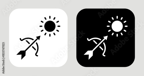 Hope Arrow Icon In Black and White Glyph Style