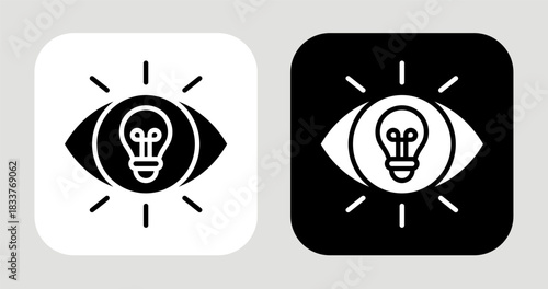 Quick Blink Icon In Black and White Glyph Style