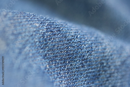 Close-up of denim fabric with visible texture