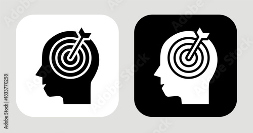 Vision Trigger Icon In Black and White Glyph Style