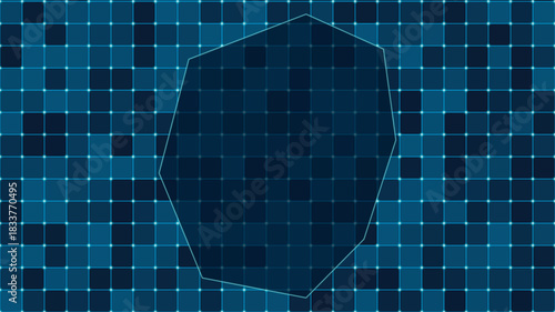Modern Digital grid map illustration of Nauru Technology geography background