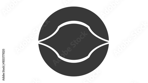 vector illustration of a black and white fish