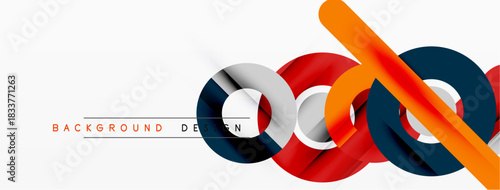 Abstract design features colorful ribbon shapes, dynamic lines, white space. Modern aesthetic suitable for backgrounds, presentations.