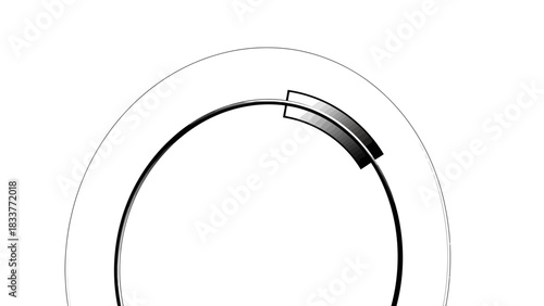 Simple loading icon progress indicator in flat vector style isolated on white background for app and web design