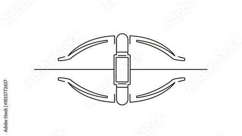 Minimalist vector icon of a bow tie simple flat design element isolated on white background