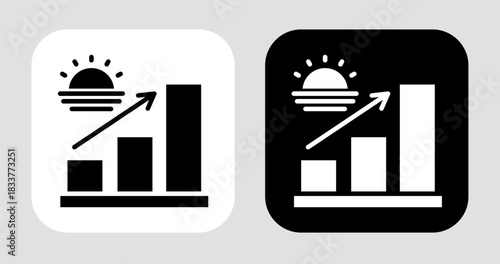 Horizon Shift Icon In Black and White Glyph Style