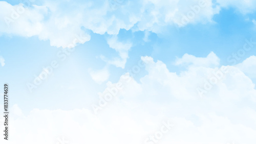 Blue sky with clouds background Clear blue sky background and texture. Vector design.