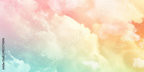 Hand painted watercolor pastel sky background vector design. 