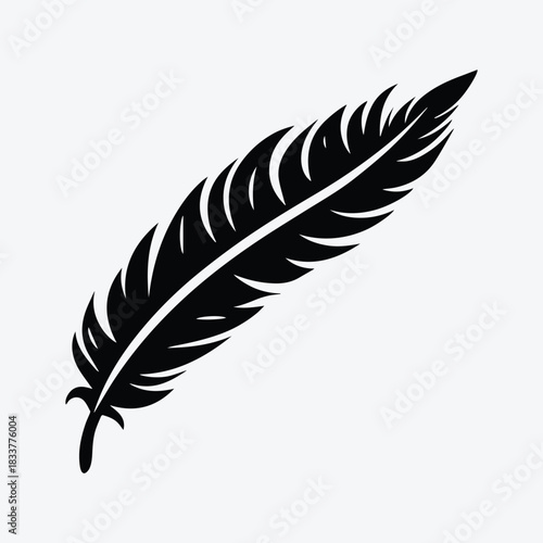 Premium feather vector isolated design