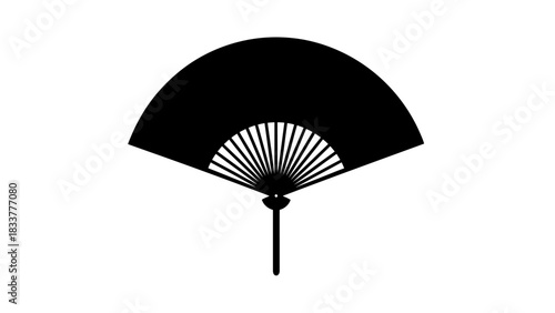 black fan isolated on white background