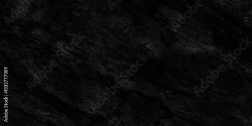 Wall dark black concrete grunge cement distressed background. abstract dark black wall texture. concrete rough dark floor old grunge interior vintage smooth closeup background.	