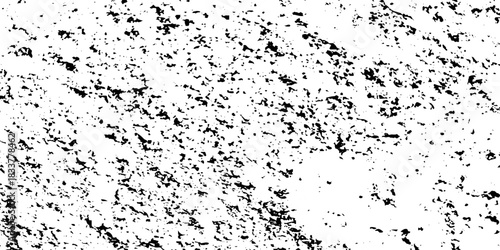 Distress urban overlay spotted concrete grain surface grainy noise rust wall grunge black splatter and white background. damaged chalk crack rough ink wall texture.	