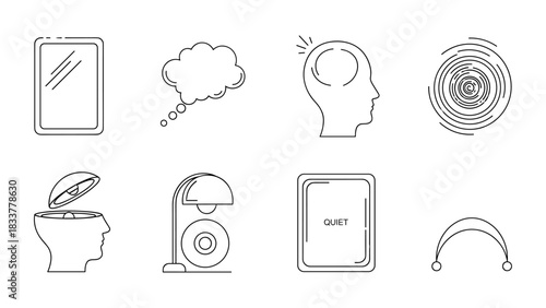 Minimalist concepts with line art: creativity, innovation, and modern design elements