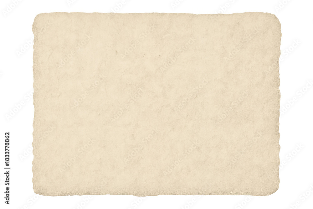 Obraz premium Old paper sheet with ragged edges and crumpled texture, a blank vintage parchment background isolated on transparent