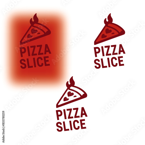 PIZZA COMPANY LOGO DESIGN, Pizza Slice  Vector Illustration
