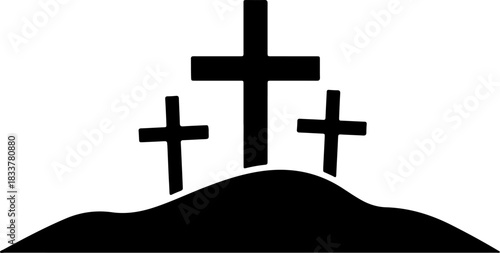 Mount Calvary Silhouette in Vector