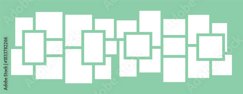 Pictures or photos frame collage layout abstract photo frames and digital photo wall template
