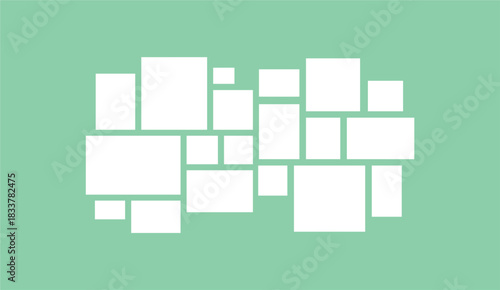 Pictures or photos frame collage layout abstract photo frames and digital photo wall template
