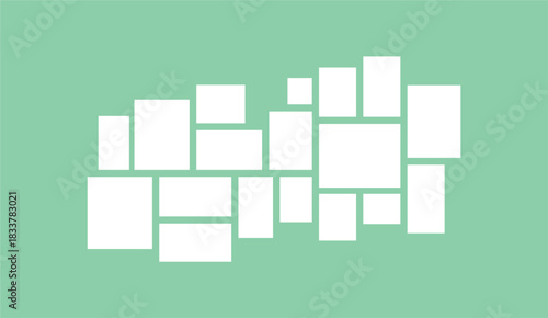 Pictures or photos frame collage layout abstract photo frames and digital photo wall template
