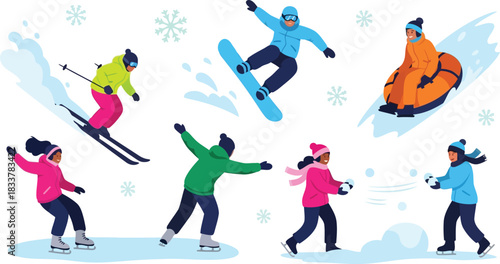 Vector illustration of boy in sweater holding a warm drink