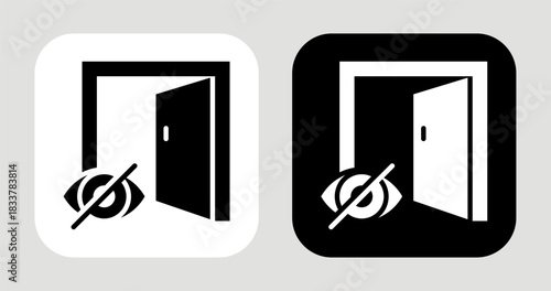 Hidden Chance Icon In Black and White Glyph Style