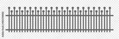 Fence  icon. Isolated on white and black background. Vector illustration. EPS 10 .
