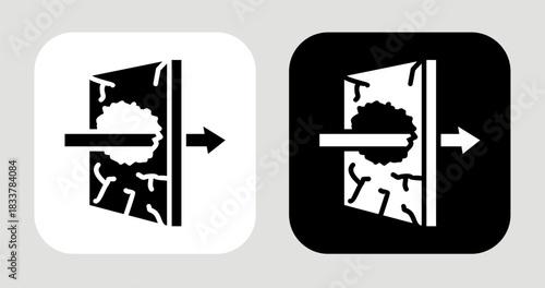 Breakthrough Moment Icon In Black and White Glyph Style